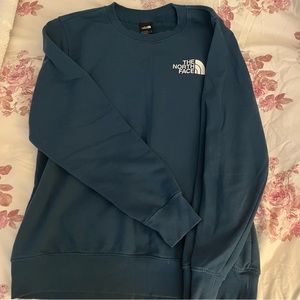 the north face teal crew neck